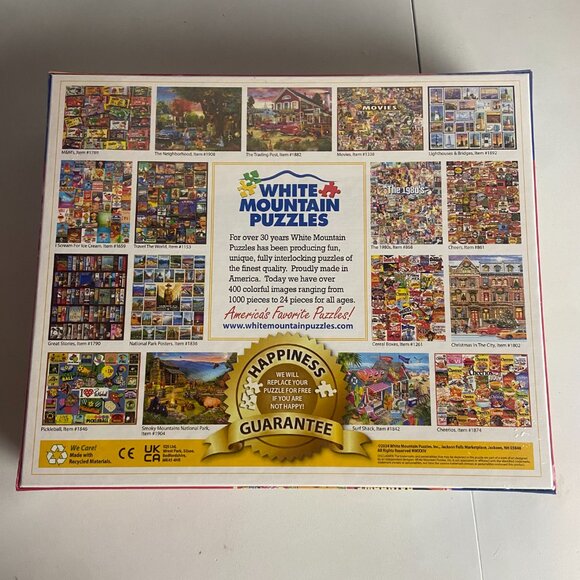 White Mountain Fruit Basket 1000 Piece Jigsaw Puzzle Vintage Style Sealed USA - Picture 2 of 4